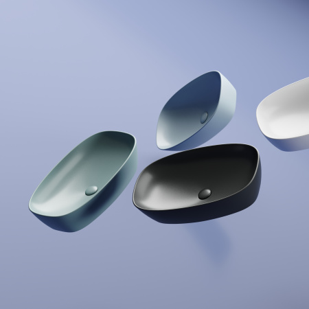 Раковина из сантехнического фарфора Ceramica Nova ELEMENT CN6049 60х38 накладная цвет белый без отверстий под смеситель