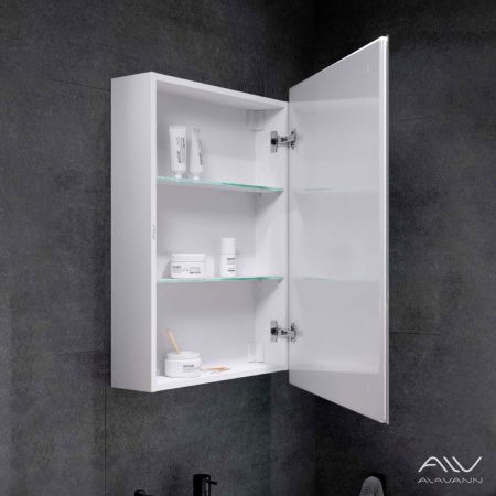 Зеркало-шкаф Alavann Rita ALV0289003 60х15х80 подвесной цвет белый