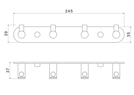 Крючок для ванны Aquatek ЕВРОПА AQ4123MB