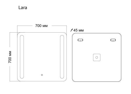 Зеркало с подсветкой Grossman Lara 137070 70х70 подвесное