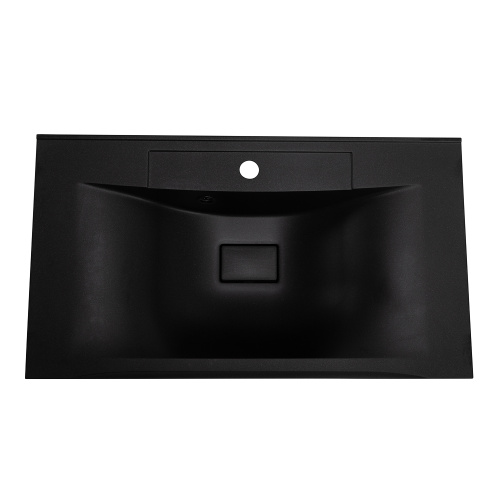 Раковина из искусственного камня BelBagno BB800/450-LV-ART-PR-NERO 80х45 накладная цвет черный матовый - фото 3