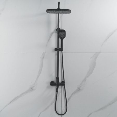Душевая стойка Raffine F3685H настенная цвет черный