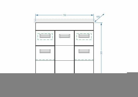 Тумба под раковину Stella Polar Фиора SP-00000213 80х40 напольная цвет белый