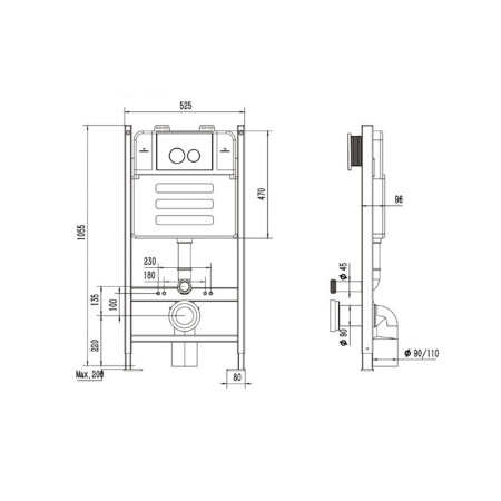 Инсталляция для унитаза Teymi Aina T70033