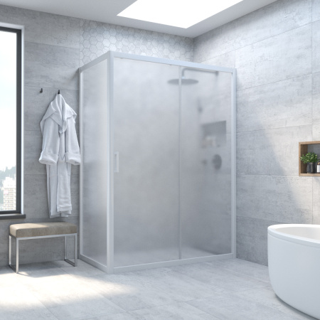Душевой уголок Vegas-Glass ZP+ZPV TUR+NOVO ZP+ZPV NOVO h2000 120*70 01 10 120х70 стекло матовое профиль белый без поддона