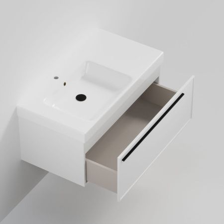 Тумба с раковиной La Fenice ELBA NFNC-01-ELB-B-90-3-90L 90х50 подвесная цвет белый