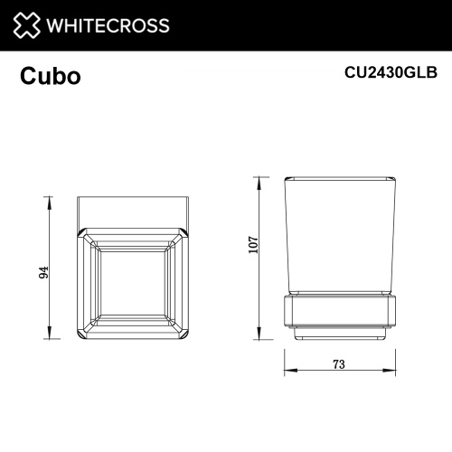 Стакан Whitecross Cubo gold brushed CU2430GLB - фото 2