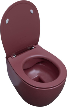 Чаша унитаза подвесная Allen Brau Fantasy 4.11004.BD цвет красный без сиденья безободковая каскадный смыв