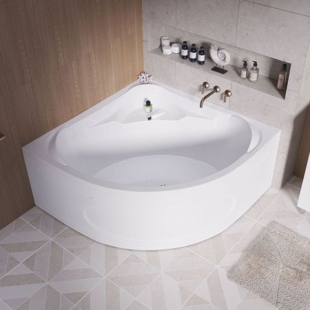 Ванна акриловая 1MarKa PALERMO 01па1515 150х150 угловая четверть круга без каркаса
