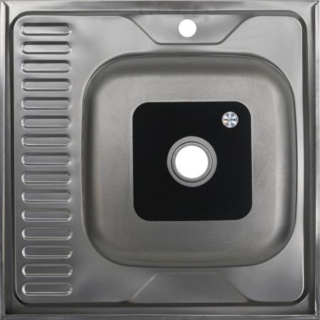 Кухонная мойка Melana 073 t L (*20) 60х60 цвет хром поверхность матовая