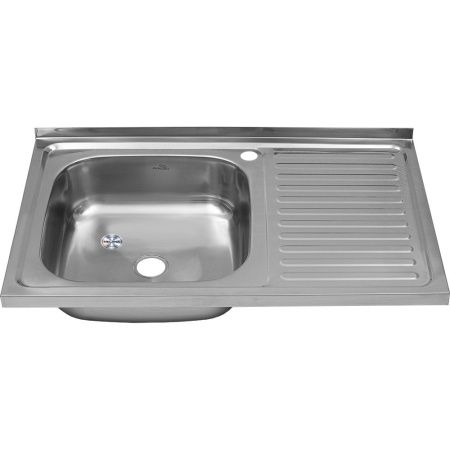 Кухонная мойка Melana 076 ta L (*20) 80х50 цвет хром поверхность матовая