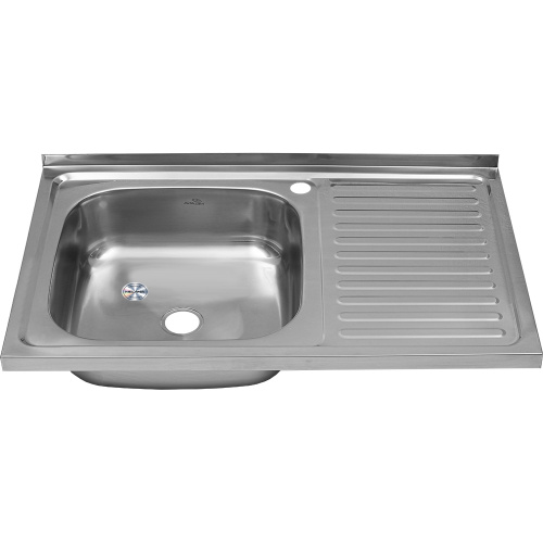 Кухонная мойка Melana 076 ta L (*20) 80x50 цвет хром - фото 2