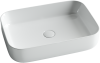 Раковина из сантехнического фарфора Ceramica Nova ELEMENT CN5004 60х40 накладная цвет белый без отверстий под смеситель