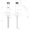 Смеситель Gessi Inciso 58002#149 на раковину никель