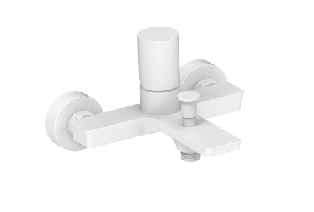 Смеситель для душа AQG Tube 01TUB400BL настенный белый матовый