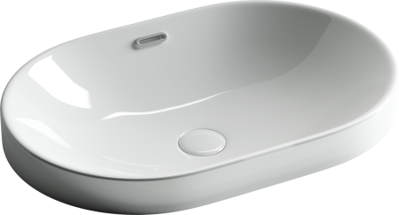 Раковина из сантехнического фарфора Ceramica Nova ELEMENT CN5020 60х40 встраиваемая цвет белый без отверстий под смеситель