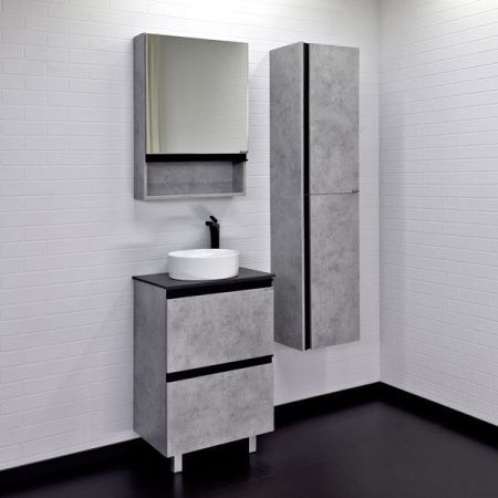 Тумба с раковиной Comforty Эдинбург 00-00004767CF 60х40 напольная цвет серый