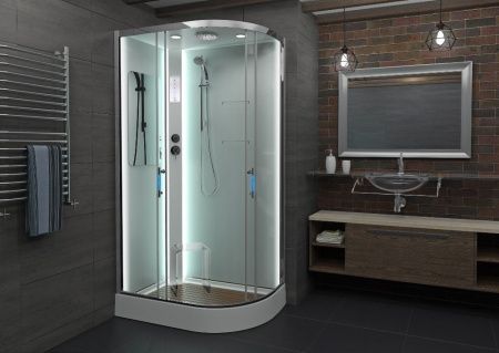 Душевая кабина AvaCan A102LLED 120х80 асимметричная с крышей ориентация левая