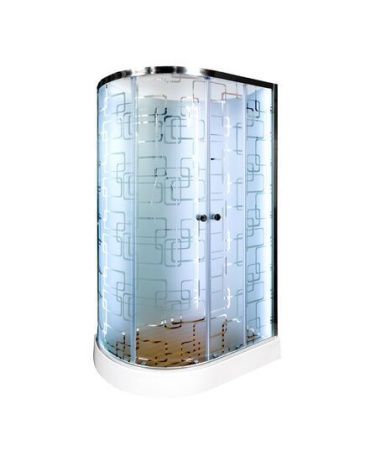 Душевая кабина AvaCan EM1512RNLED 120х80 асимметричная без крыши ориентация правая