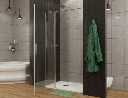 Душевая дверь Allen Brau Priority 3.31005.BA 100х200 стекло прозрачное профиль серебро