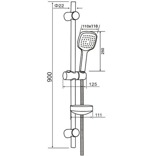 Душевой гарнитур Orange O-Shower OS904cr настенный  хром - фото 5