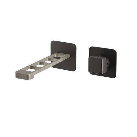 Смеситель для раковины Webert OX830611441 настенный черный/сталь