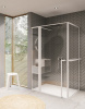 Душевой уголок Riho LUCID G005020121 120х90 стекло прозрачное профиль черный без поддона