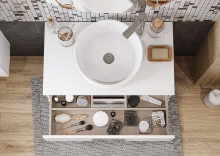 Тумба под раковину Roca Victoria A857470806 80х50 подвесная цвет белый