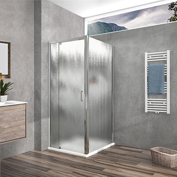 Душевой уголок Vincea Intra VSR-1I809090CH 90х90 стекло текстурное профиль хром глянцевый без поддона