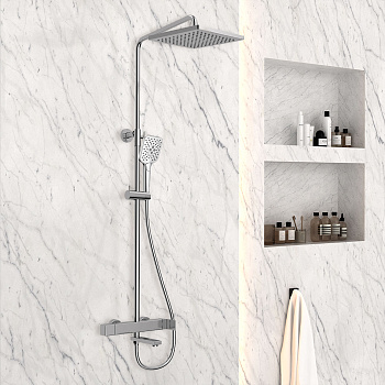 Душевая стойка Vincea Cube VSFS-1C1CH настенная цвет хром