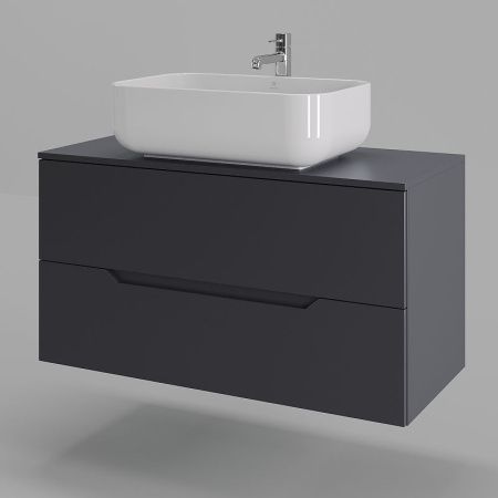 Тумба с раковиной Orange Line Li-100TugMDF+B03-600W 100х50 цвет серый