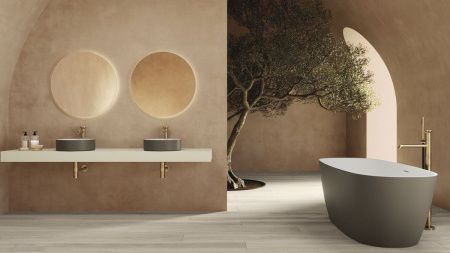 Раковина из искусственного камня Zenon Rin 4000.000.000.000.09349 40х40 накладная цвет белый