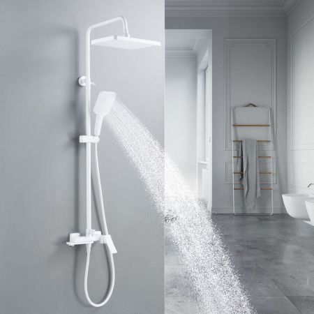 Душевая стойка Shevanik S4436C настенная цвет белый
