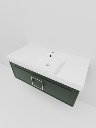 Тумба с раковиной La Fenice CUBO NFNC-01-CUB-G-100-1-100 100х50 подвесная цвет серый