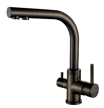 Смеситель для кухни Paulmark ESSEN Es213011-GM на раковину воронёная сталь