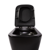 Унитаз подвесной CHARUS EWC700-114В черный с сиденьем микролифт безободковый каскадный смыв