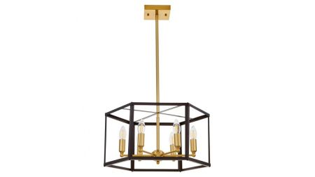 Люстра подвесная Lumina Deco Lorton (Лортон) LDP 1142-6 BK+MD