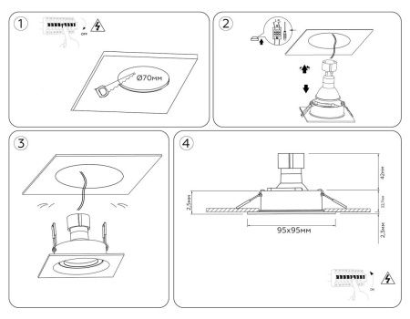 Светильник встраиваемый Ambrella Light Standard Tech (Стандард Тецх) TN102744