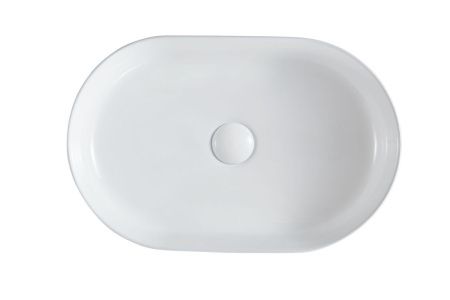 Раковина из сантехнического фаянса Grossman GR-3062 50х30 накладная цвет белый без отверстий под смеситель