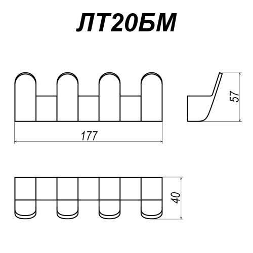 Вешалка 4 крючка Altasan Лотос ЛТ20БМ - фото 5