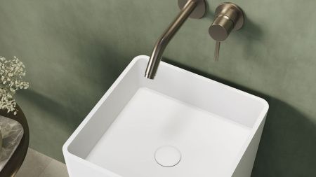 Раковина из искусственного камня Zenon Ember 4000.000.000.000.42153 40х40 напольная цвет белый