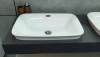 Раковина из сантехнического фаянса CeramaLux 78444 60х40 встраиваемая цвет белый без отверстий под смеситель