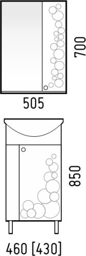 Тумба под раковину Corozo Орфей SD-00000384 43х25х85 цвет белый - фото 2