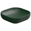 Раковина керамическая GSG Ceramic Design Easy EALAVQU45036 50х50 накладная цвет зеленый без отверстий под смеситель