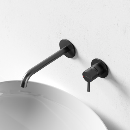 Смеситель для раковины Sancos Etna SC9004MB встраиваемый в стену черный