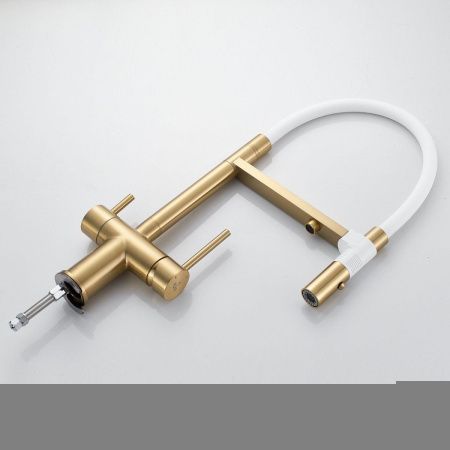 Смеситель для кухни Rose R958G на мойку золото