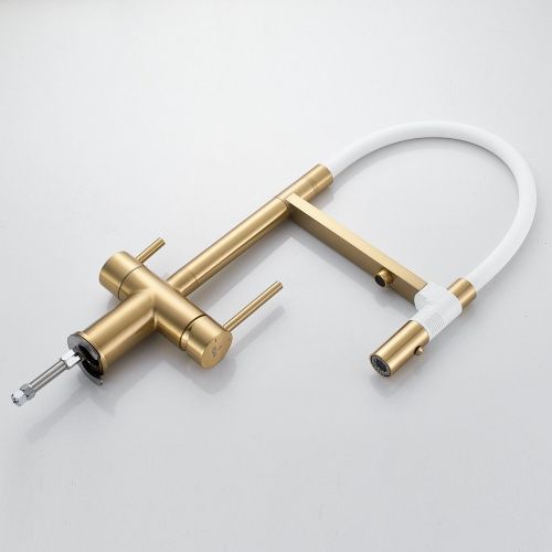 Смеситель для кухни Rose R958G на мойку золотой сатин - фото 5