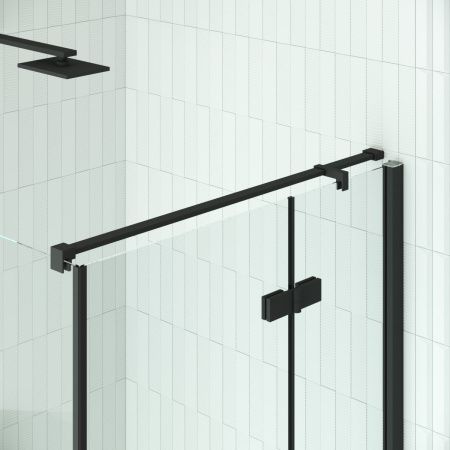 Душевой уголок Vegas-Glass AFP-Fis Retta AFP-Fis Retta 80 02М crystalvision R 80х80 стекло прозрачное профиль черный без поддона