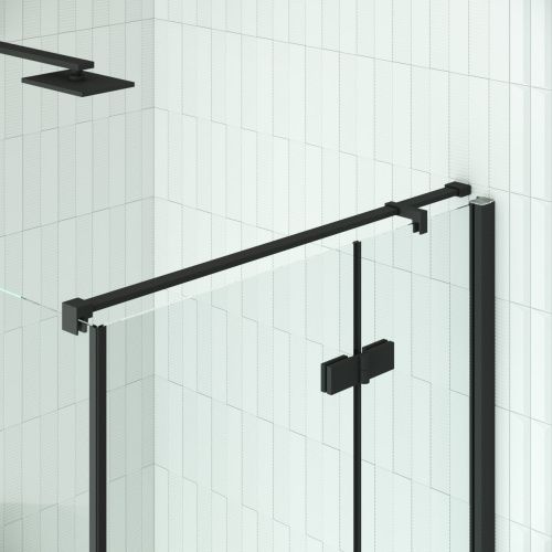 Душевой уголок Vegas-Glass AFP-Fis Retta AFP-Fis Retta 80 02М 05 R 80х80 стекло тонированное профиль черный без поддона - фото 5