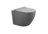 Унитаз подвесной Aquatek ЕВРОПА AQ1901-MG серый с сиденьем микролифт безободковый каскадный смыв